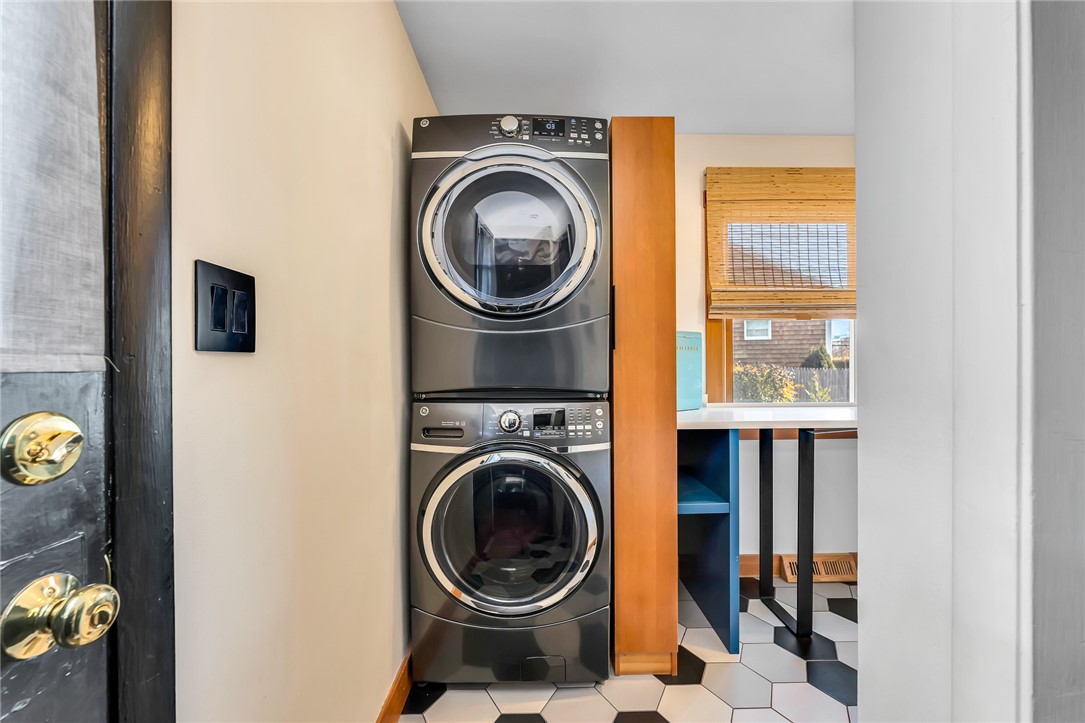 1 Collins Terrace Middletown, RI 02842 - Photo 26 of 33 washer and dryer adjacent to kitchen
