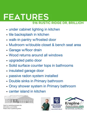 $409,900 | 516 Rustic Ridge Drive, Brillion, WI 54110