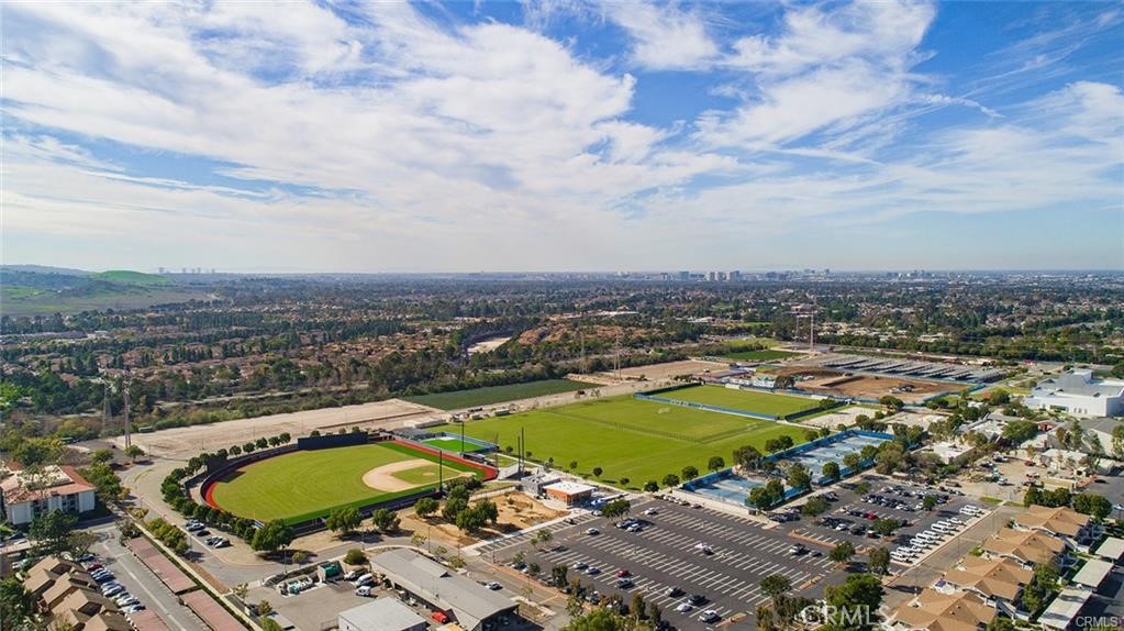 61 Orange Blossom Irvine, CA 92618 - Photo 38 of 40 an aerial view of a swimming pool and mountain view