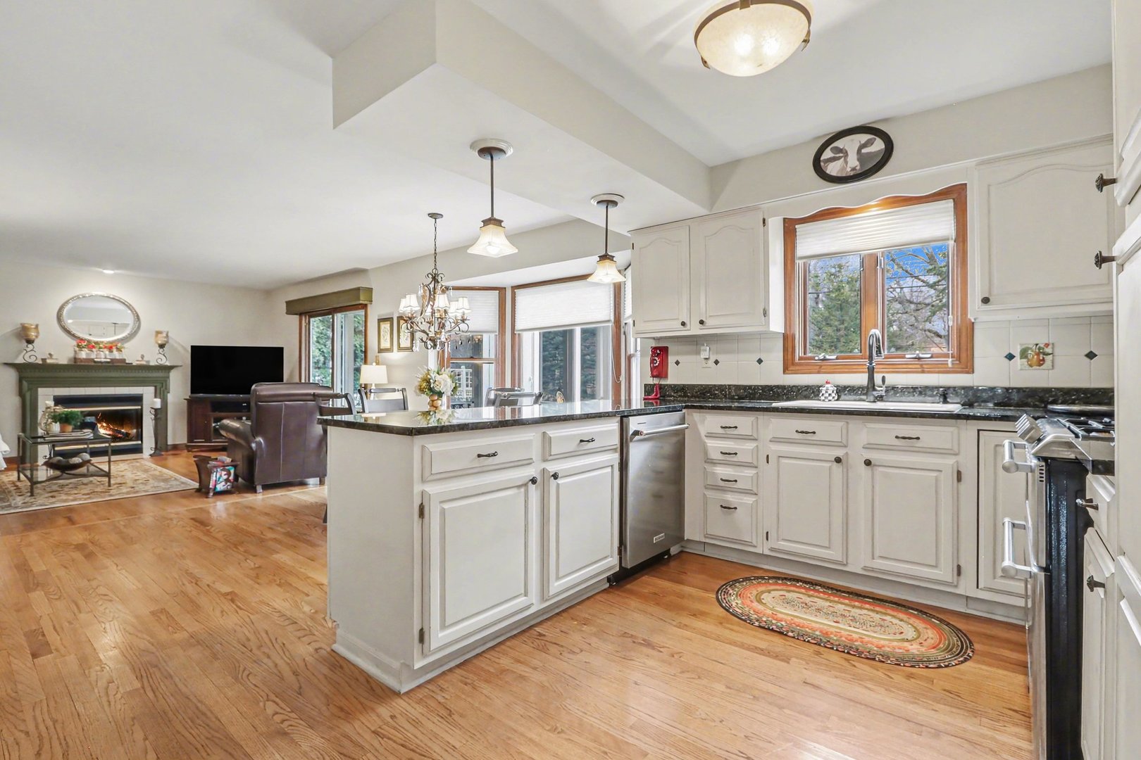 570 Violet Lane Batavia, IL 60510 - Photo 10 of 28 a kitchen with granite countertop a sink cabinets and wooden floor