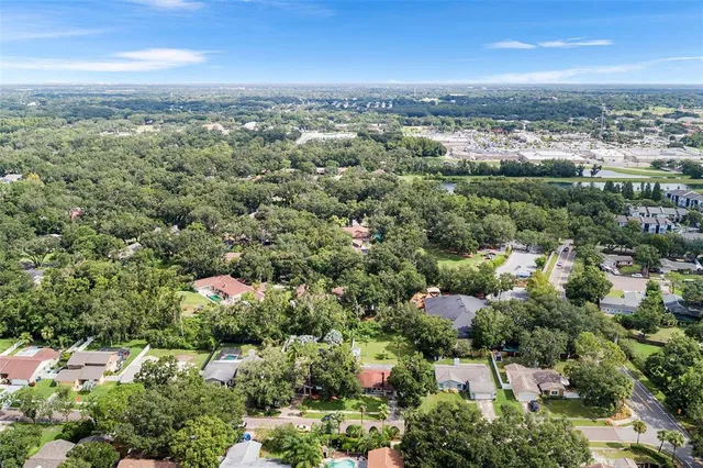 an aerial view of multiple house
