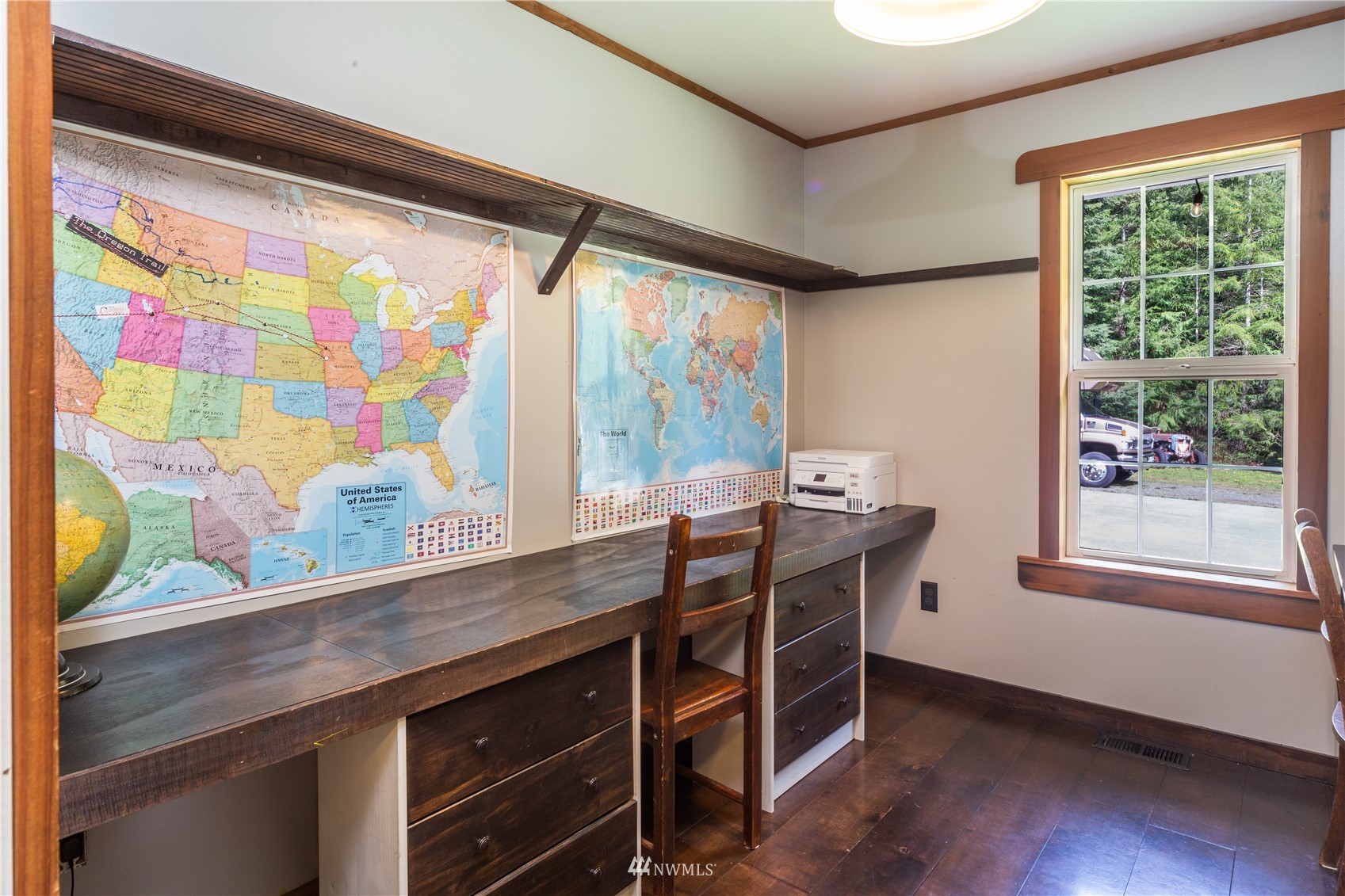 2310 West Valley Road Chimacum, WA 98325 - Photo 39 of 40 a view of a workspace with furniture and a window