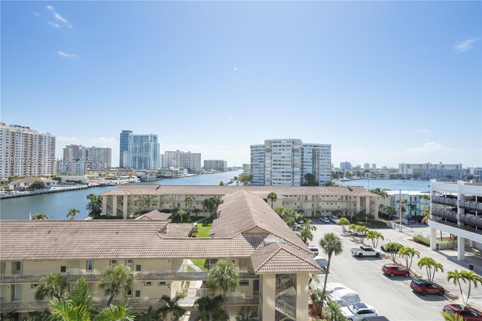 2602 East Hallandale Beach Boulevard, Unit R707 Hallandale Beach, FL 33009 - Photo 23 of 52 View from bedroom 2 with private balcony