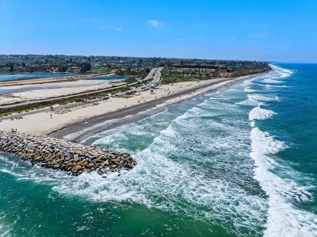 a view of an ocean beach