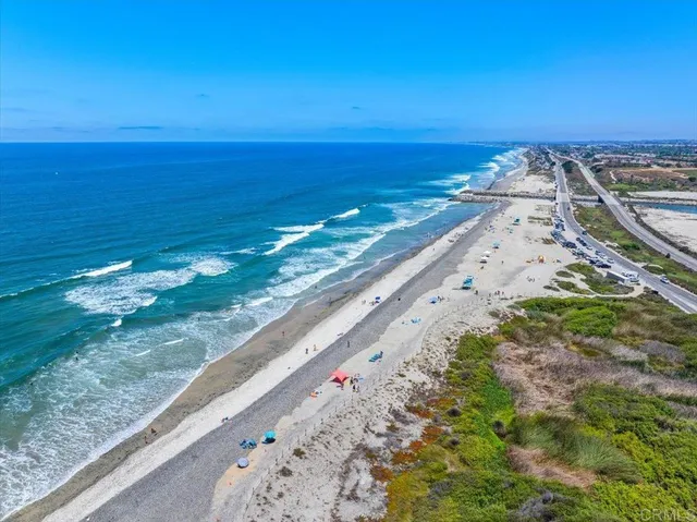 a view of an ocean beach