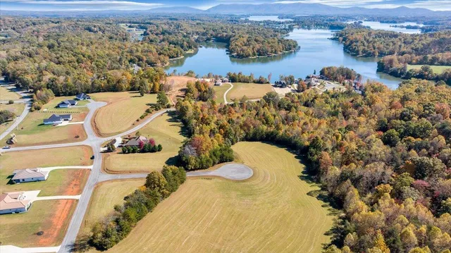 a view of a lake with beach and ocean view