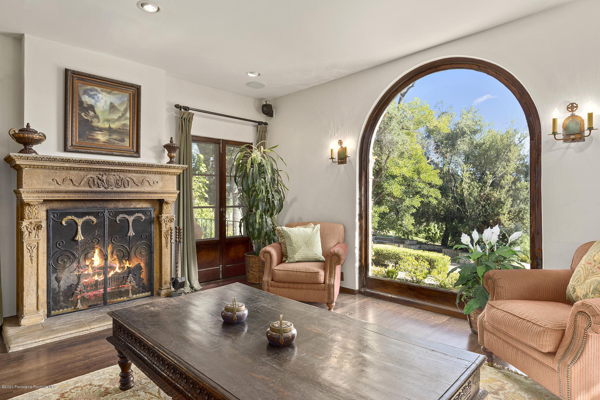 2288 Villa Heights Road Pasadena, CA 91107 - Photo 18 of 78 a living room with furniture and a fireplace