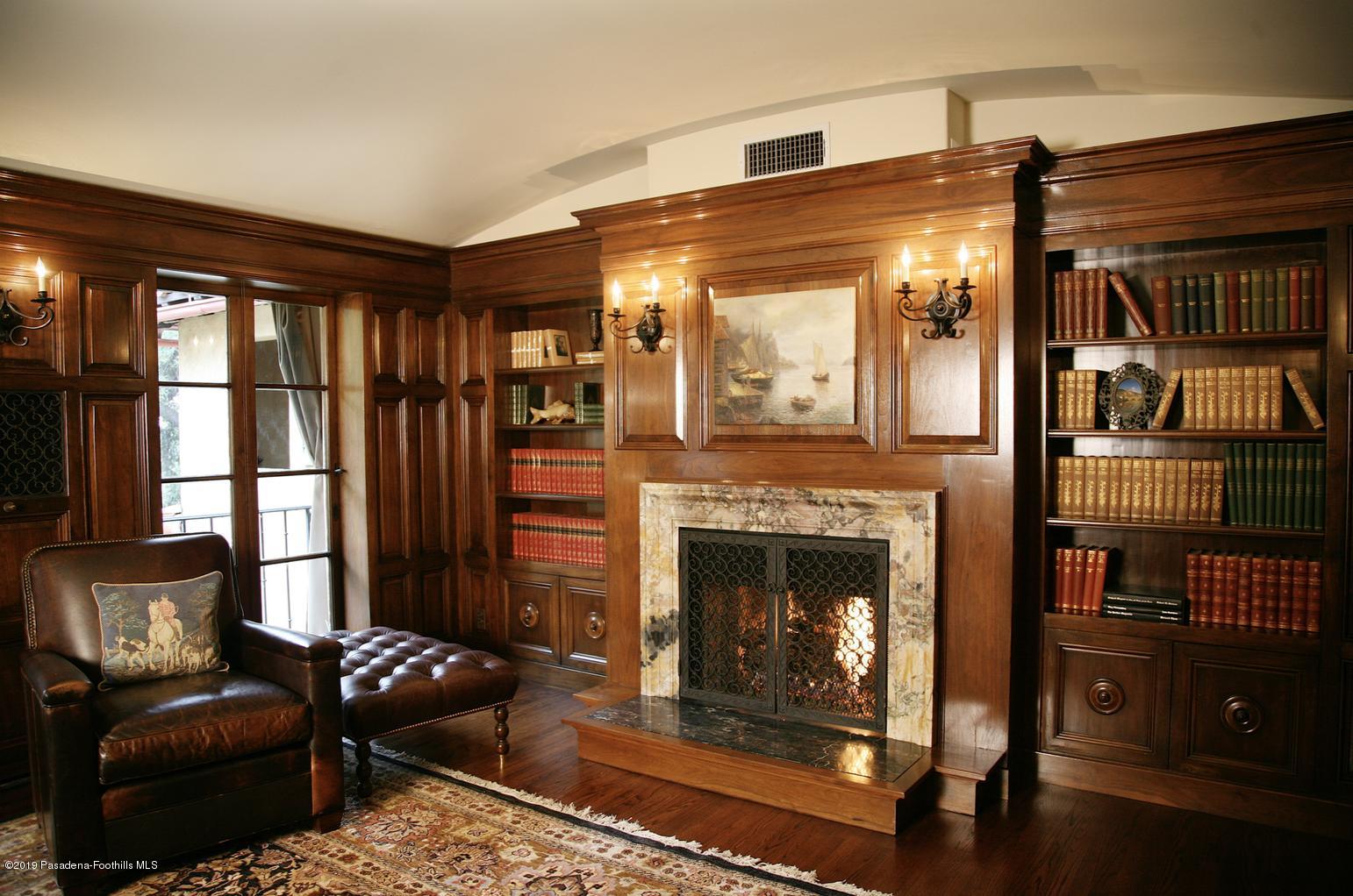 2288 Villa Heights Road Pasadena, CA 91107 - Photo 26 of 78 a living room with furniture fireplace and flat screen tv