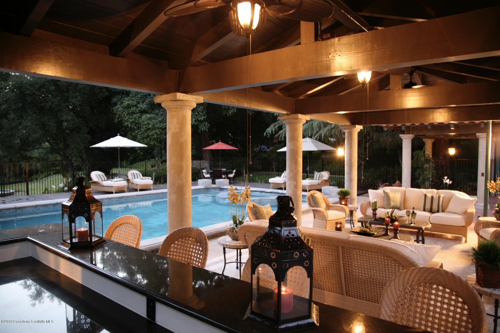 2288 Villa Heights Road Pasadena, CA 91107 - Photo 39 of 78 a outdoor living area with furniture and a fireplace