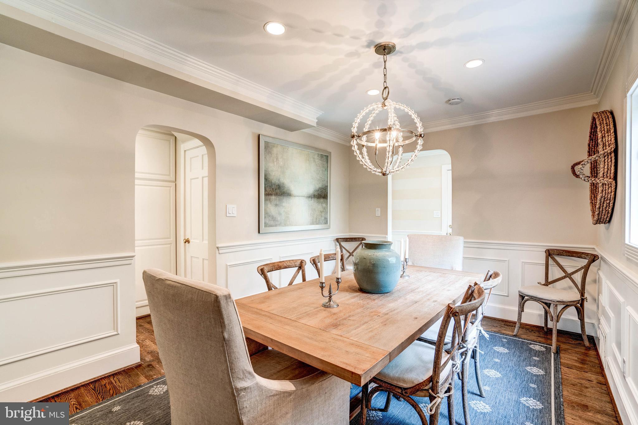 5925 Gloster Road Bethesda, MD 20816 - Photo 26 of 71 Formal dining room w/designer lighting.