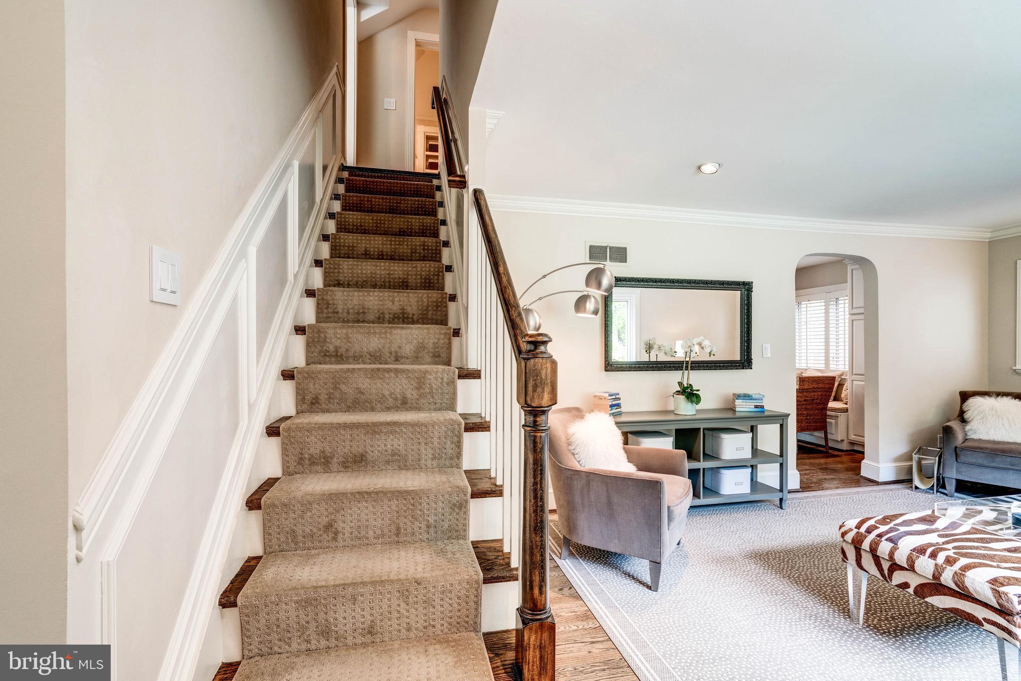 5925 Gloster Road Bethesda, MD 20816 - Photo 32 of 71 Gracious stairway.