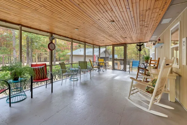 a view of outdoor space and deck