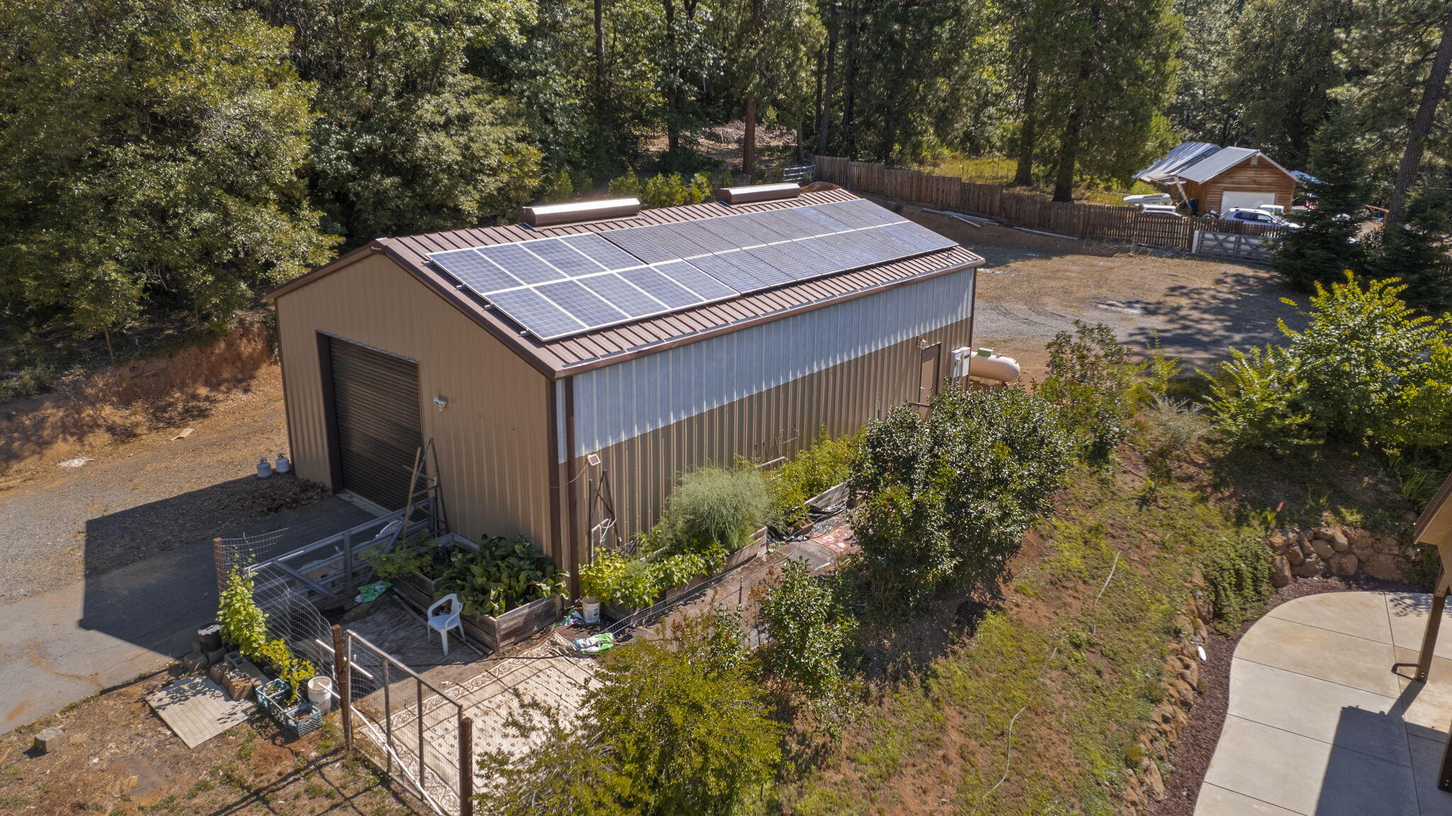 14703 Fern Road Whitmore, CA 96096 - Photo 33 of 48 a view of a backyard with plants and a patio