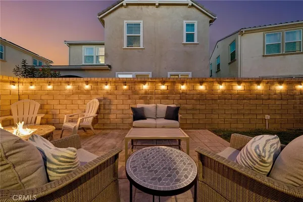 a outdoor living space with furniture