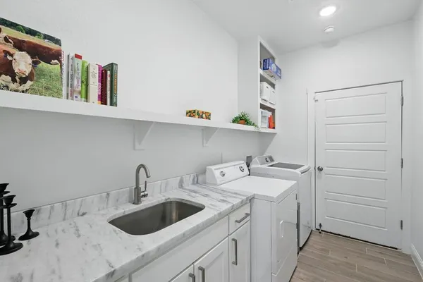a view of storage and utility room