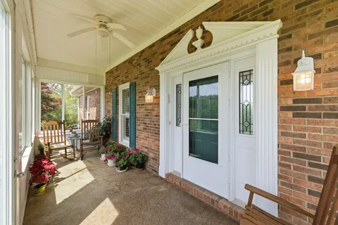 a view of a entryway door front of house