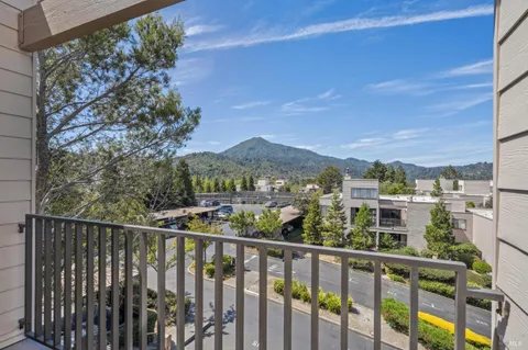 a view of a city from a balcony