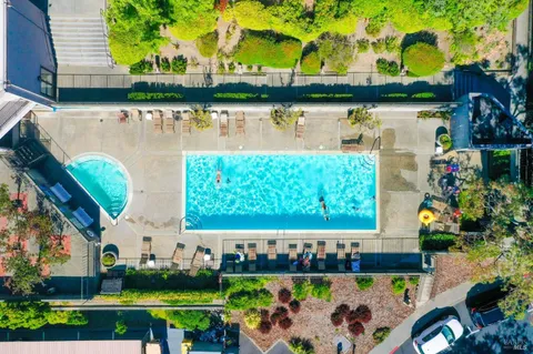 a view of a balcony with an outdoor space