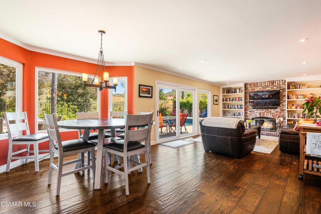764 Coldbrook Place Simi Valley, CA 93065 - Photo 17 of 56 a living room with fireplace furniture and a wooden floor