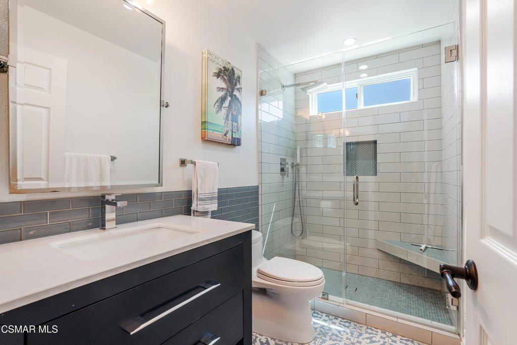 764 Coldbrook Place Simi Valley, CA 93065 - Photo 34 of 56 a bathroom with a sink a toilet and shower