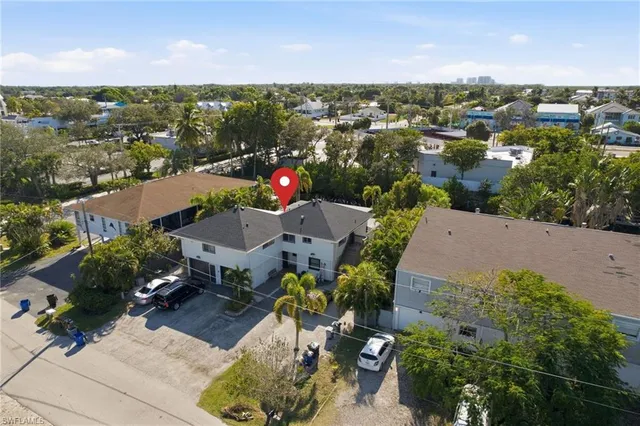 an aerial view of multiple house