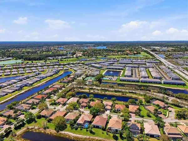 an aerial view of a city