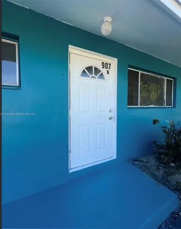 a view of an entryway door