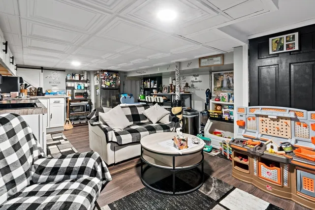 a outdoor space with lots of appliances