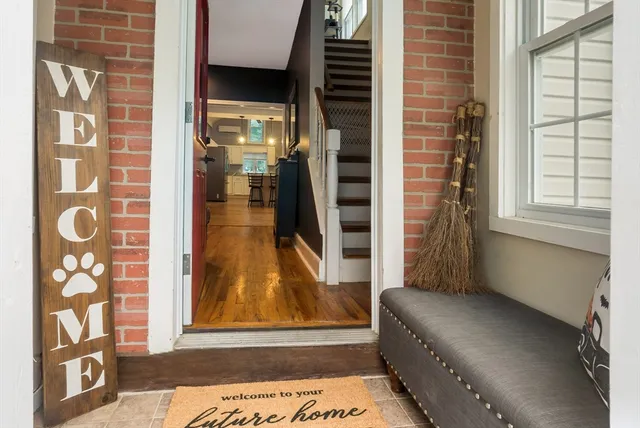 a view of front door of house