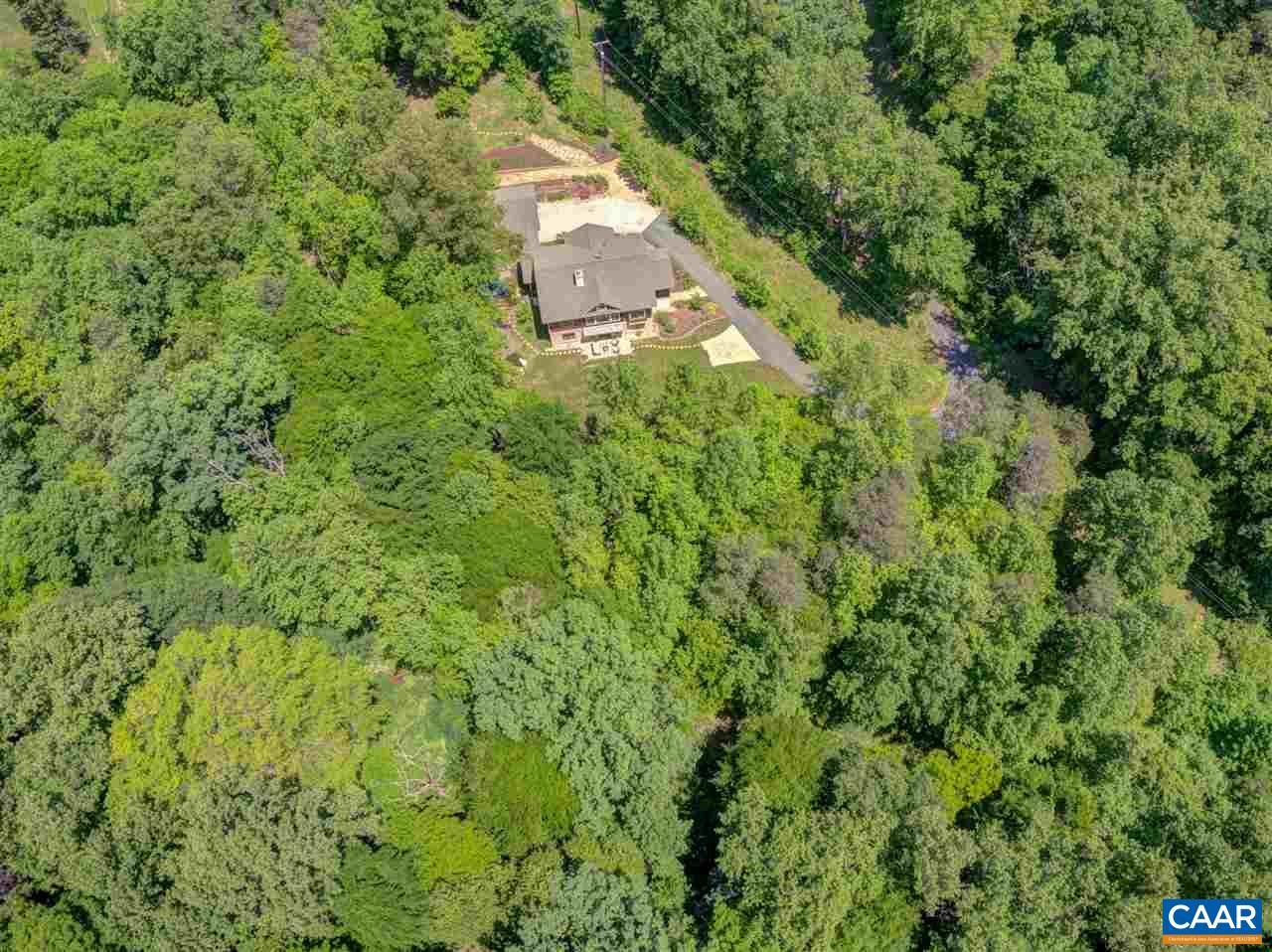 100 Miller School Road Charlottesville, VA 22903 - Photo 40 of 47 an aerial view of residential house with outdoor space and trees all around