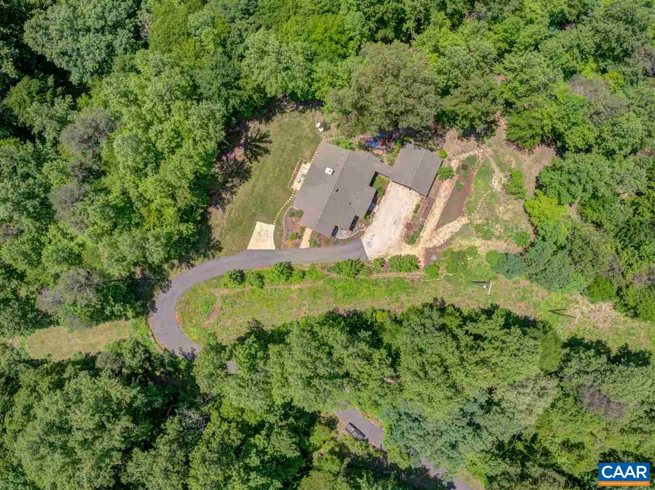 100 Miller School Road Charlottesville, VA 22903 - Photo 5 of 47 an aerial view of residential house with outdoor space and trees all around