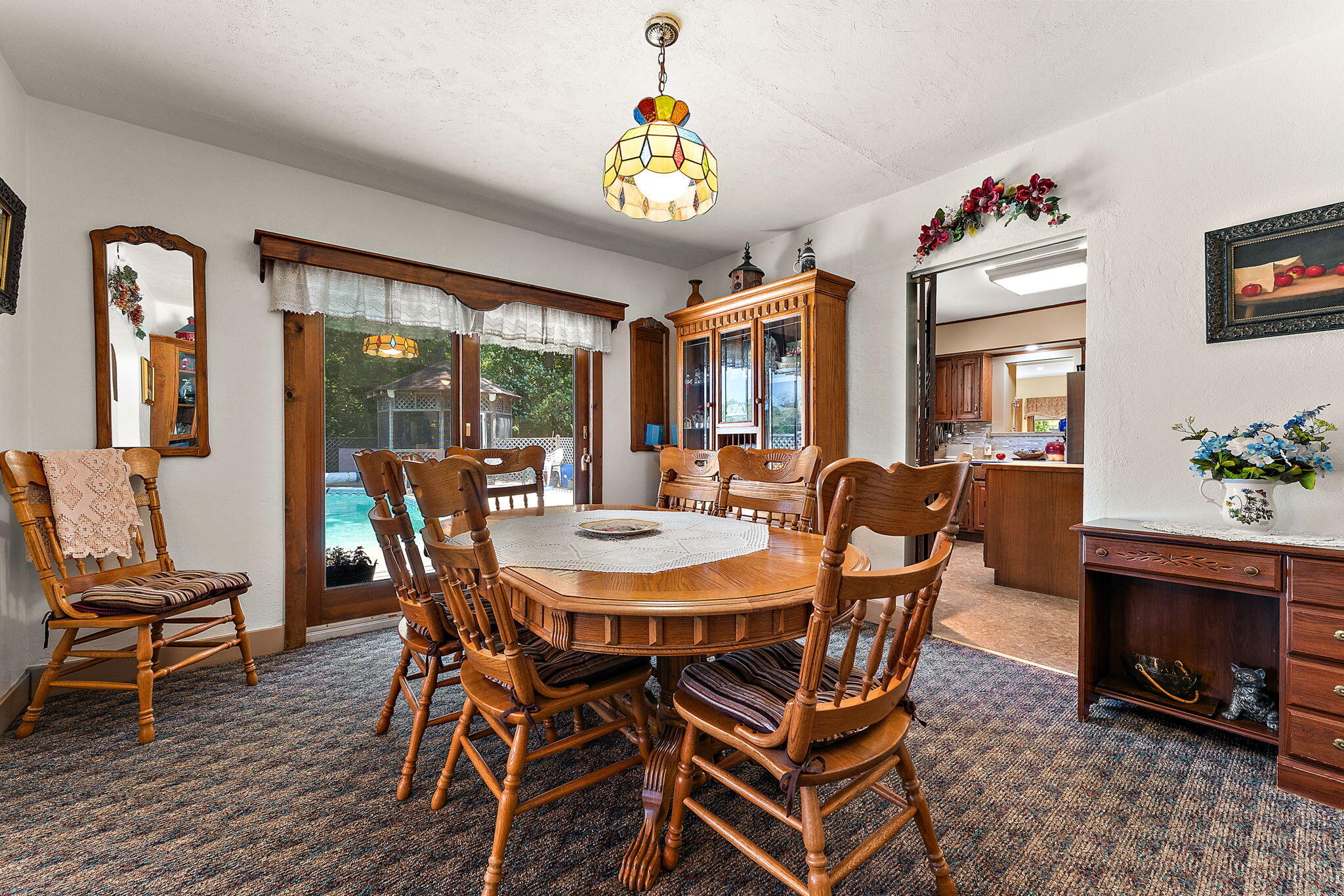 138 McClung Road La Porte, IN 46350 - Photo 18 of 50 a view of a dining room with furniture window and wooden floor