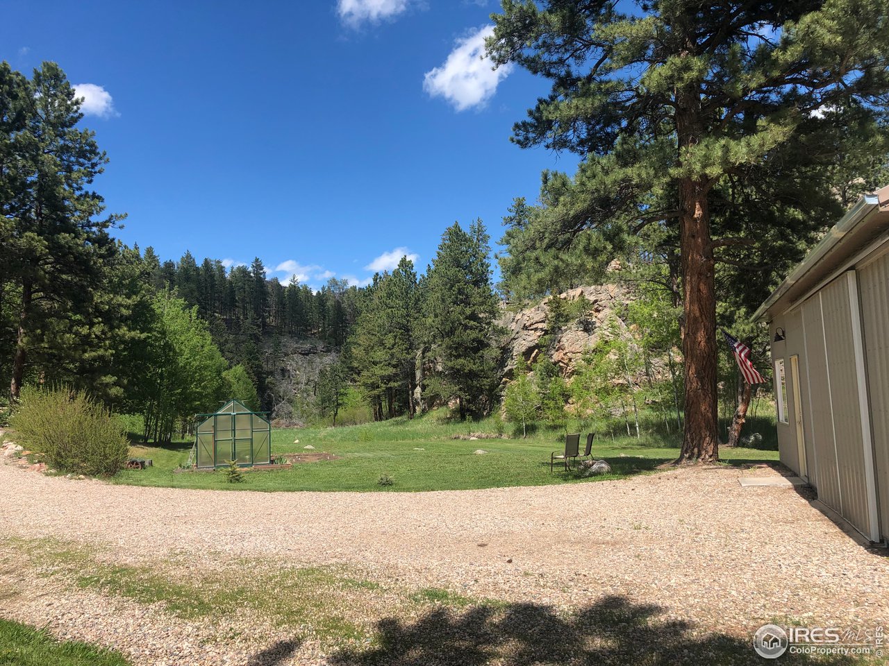 5860 Stove Prairie Road Bellvue, CO 80512 - Photo 33 of 40 Greenhouse & Garden Area in the Meadow, H2O Nearby