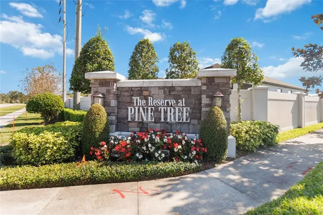 a view of a bunch of flowers in front of house