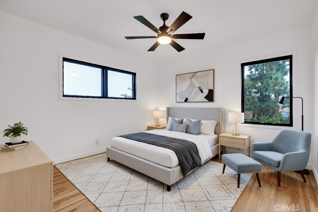25710 Crest Road Torrance, CA 90505 - Photo 30 of 72 Virtually Staged - Rear Primary Bedroom #1 with views.