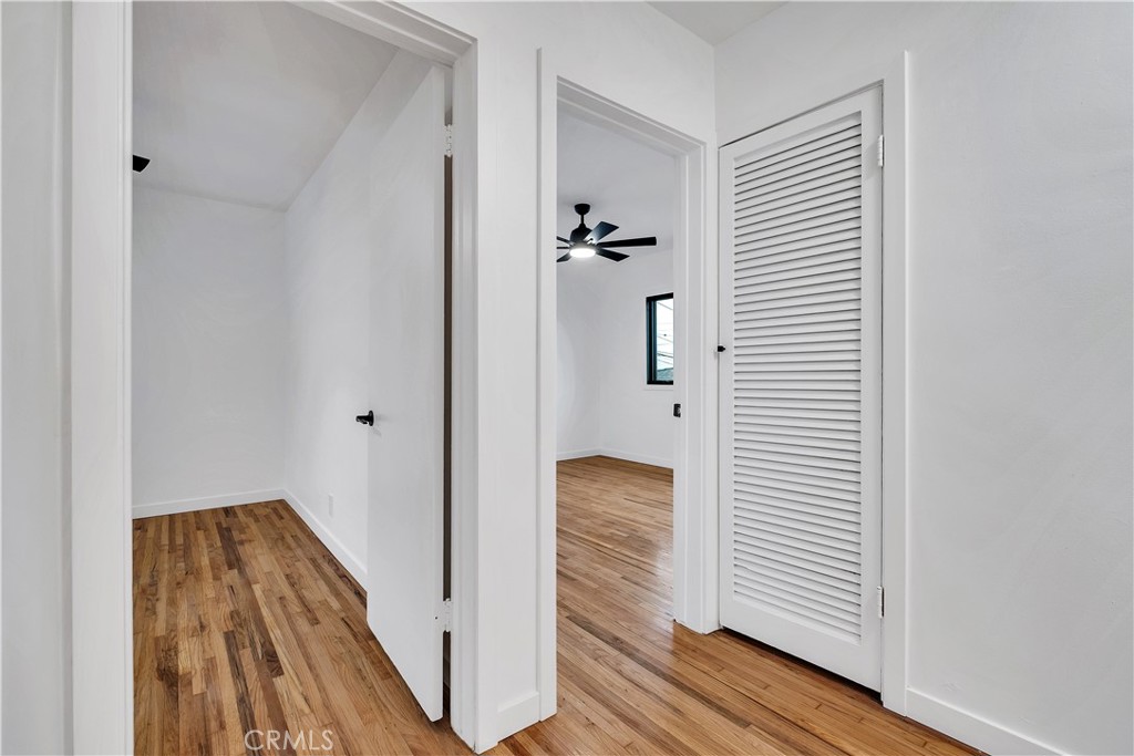 25710 Crest Road Torrance, CA 90505 - Photo 40 of 72 Hall view of Bedrooms #2 & Bedroom #3 with a hall linen closet.