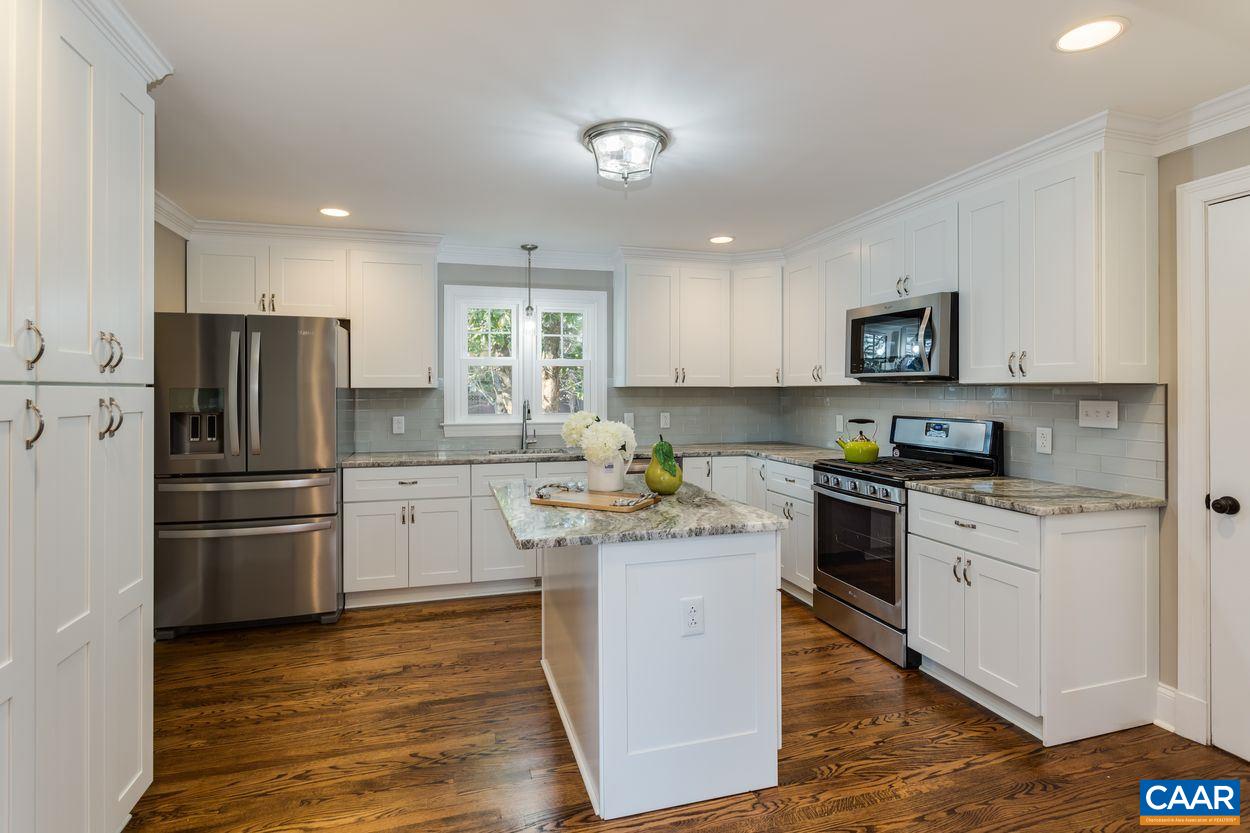 111 Westminster Road Charlottesville, VA 22901 - Photo 15 of 39 a kitchen with stainless steel appliances granite countertop a refrigerator stove top oven and sink