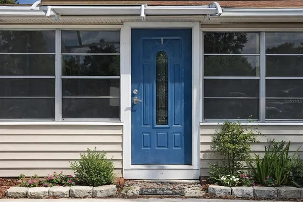 a view of front door