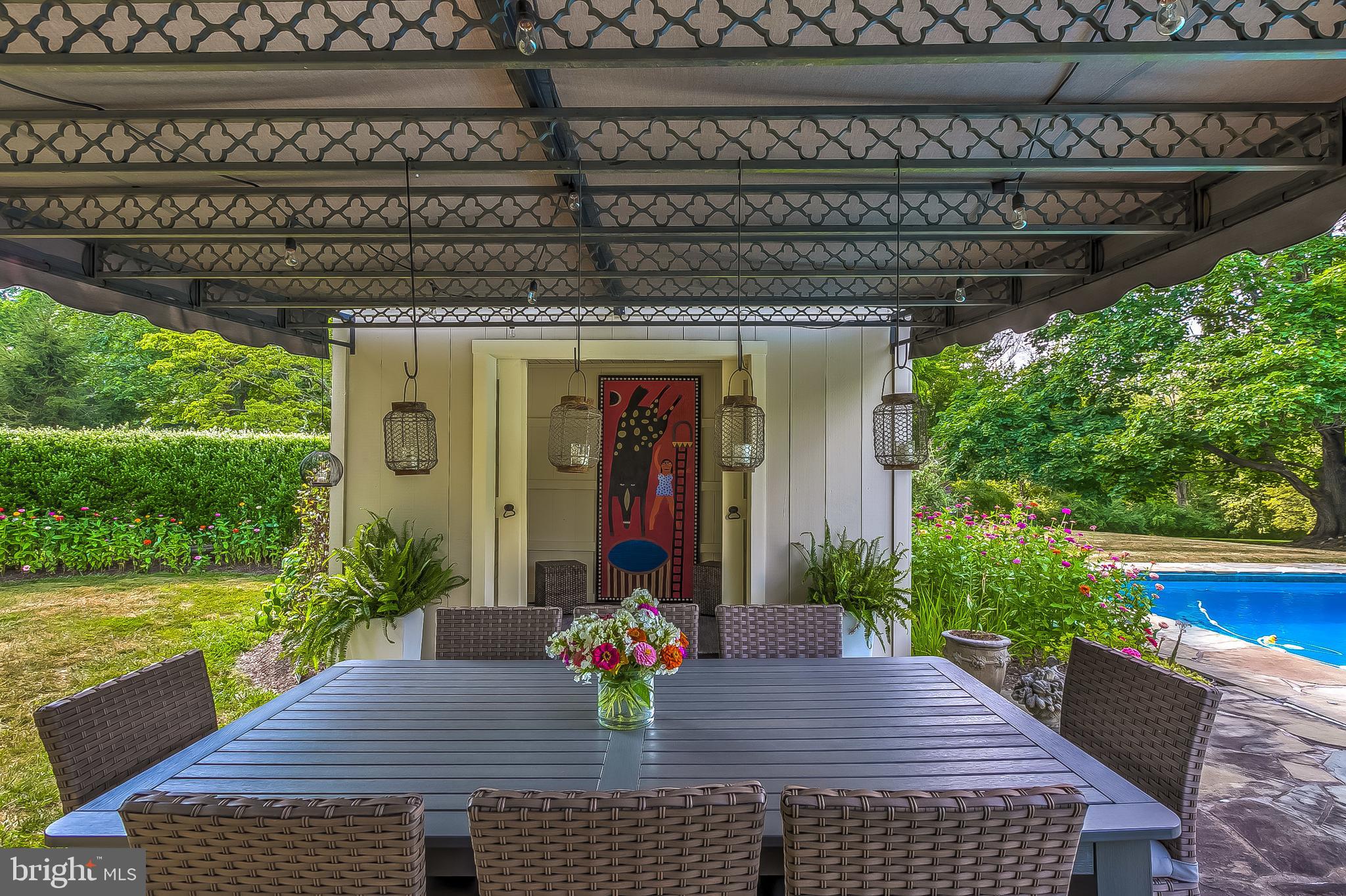 2639 Shepperd Road Monkton, MD 21111 - Photo 60 of 68 Dressing cabana and outdoor dining area