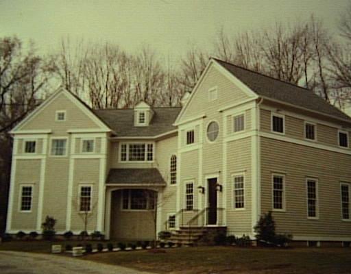 a front view of a house