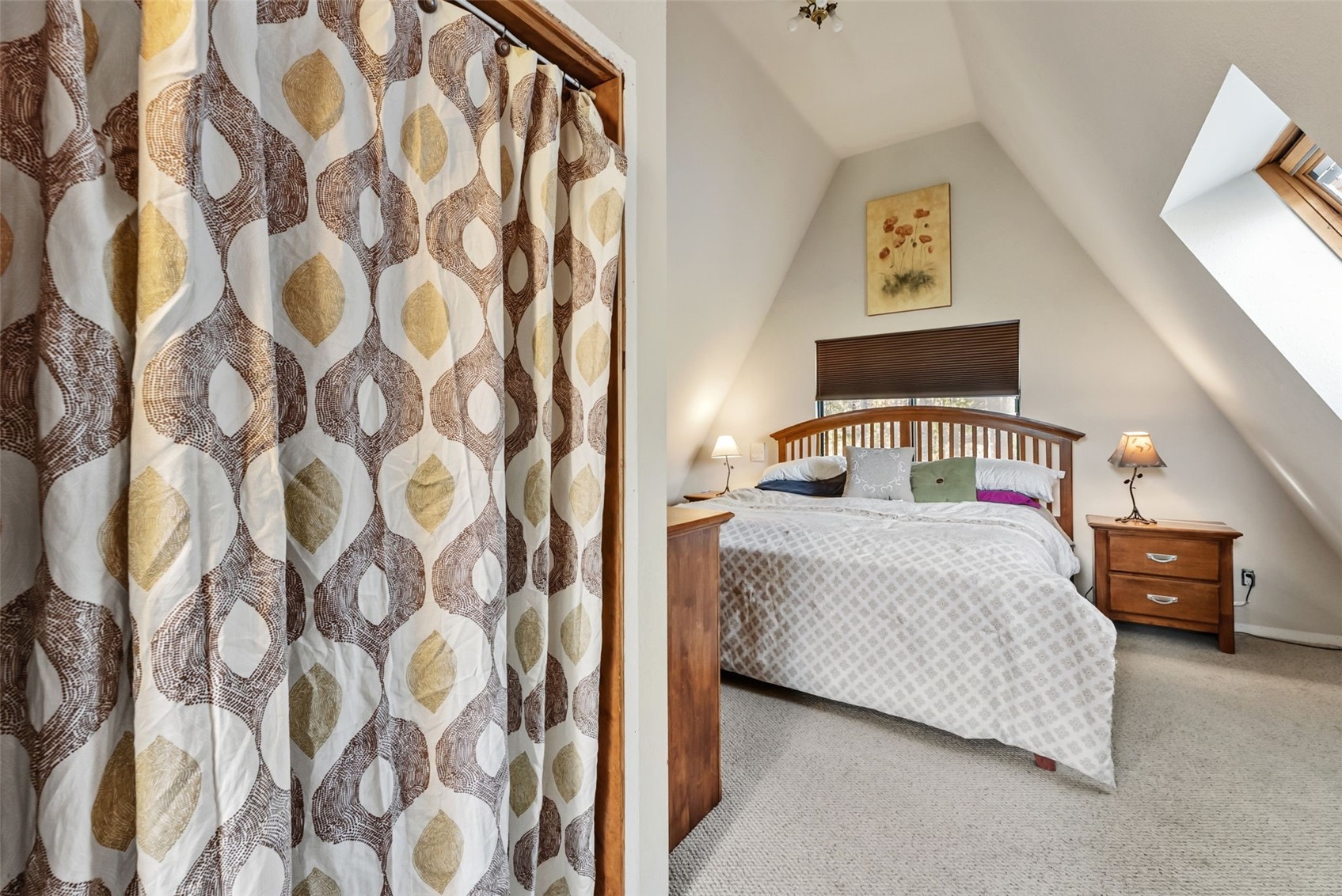 511 Vail Circle Dillon, CO 80435 - Photo 19 of 47 a bedroom with a bed and a lamp on the dresser