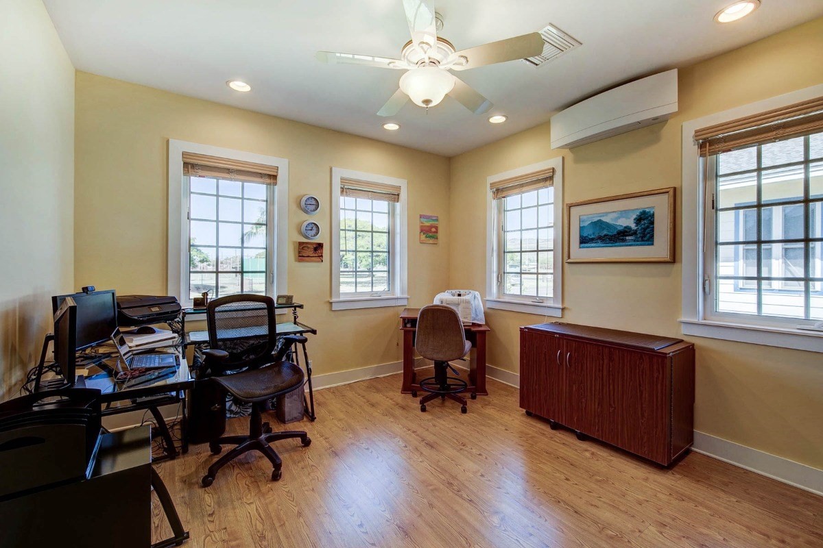 4526 Alae Road, Unit A Kekaha, HI 96752 - Photo 12 of 26 a view of a workspace with furniture and a window