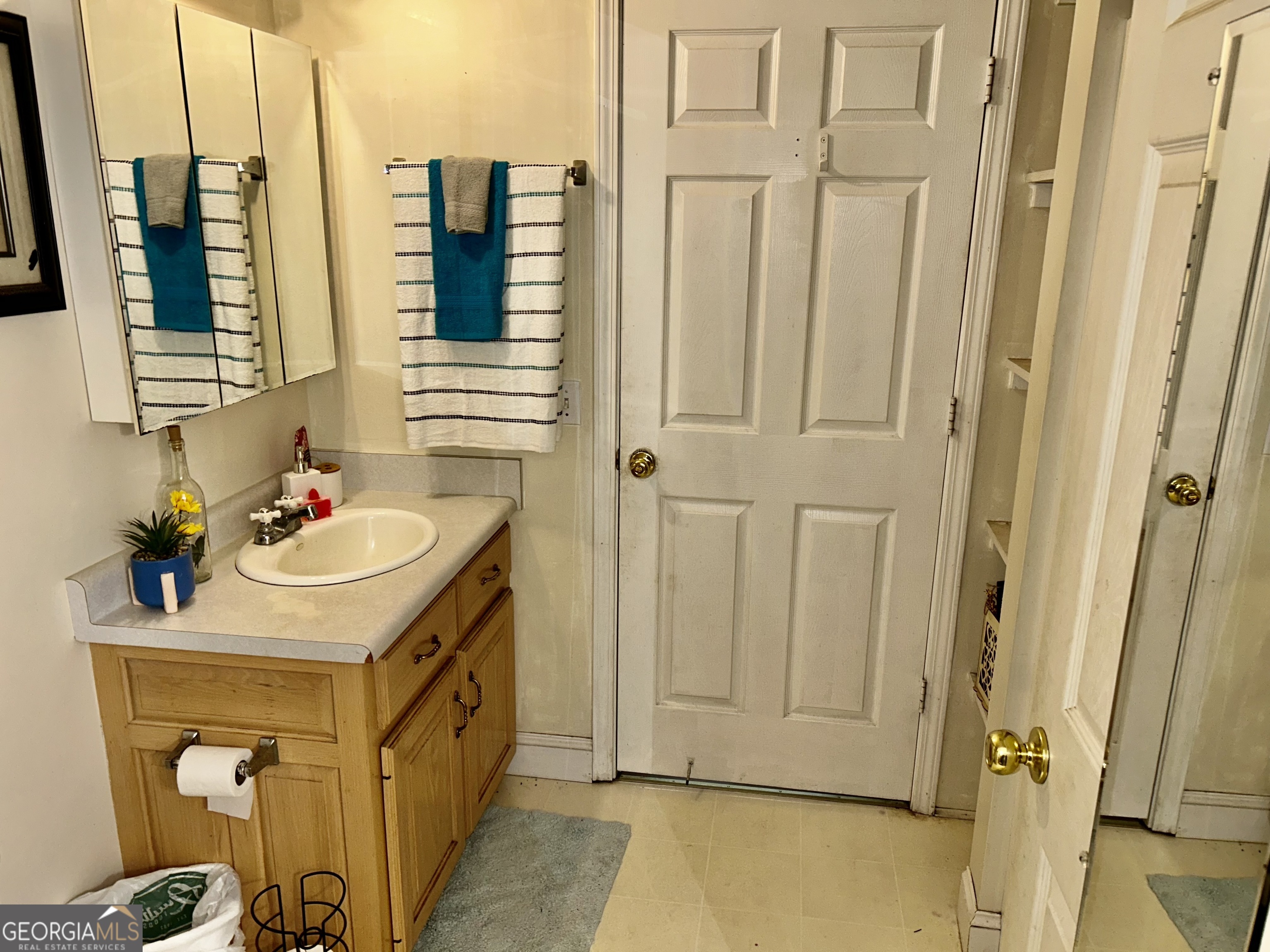 3272 Horace Road Bowman, GA 30624 - Photo 23 of 40 a bathroom with a sink vanity and a mirror