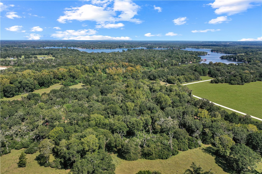 10134 Cobb Branch Road Franklin, TX 77856 - Photo 22 of 23 Bird's eye view of a heavily wooded area and a large body of water