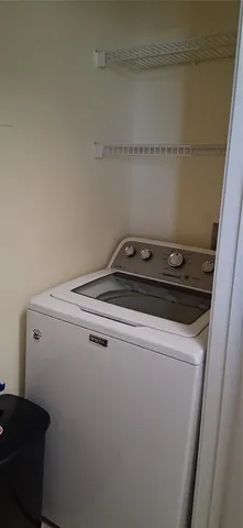 a close up view of washer and dryer