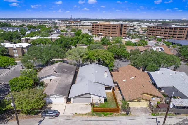 an aerial view of multiple house