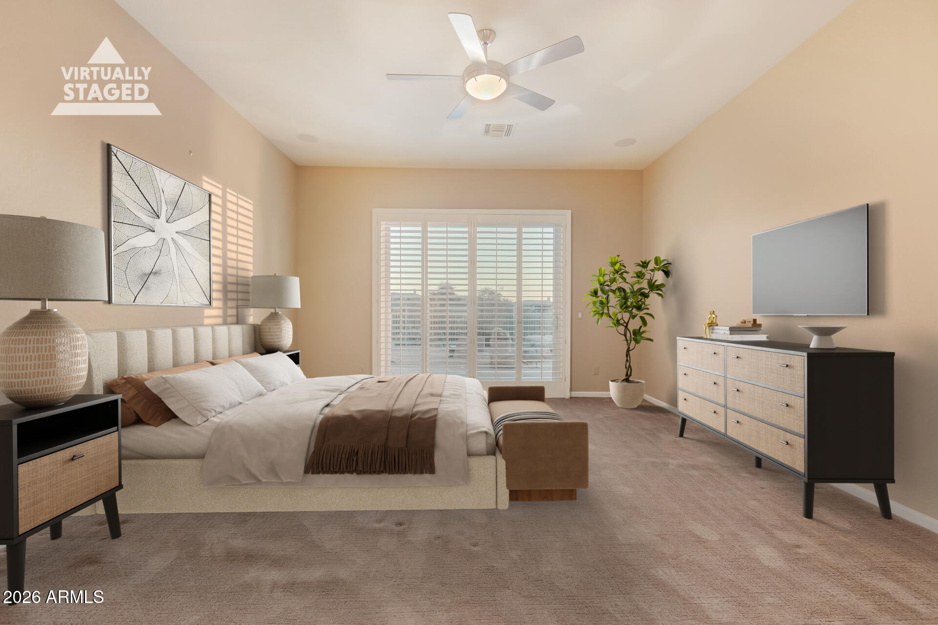 11221 East Greenway Road Scottsdale, AZ 85255 - Photo 16 of 47 Virtually Staged Primary Bedroom