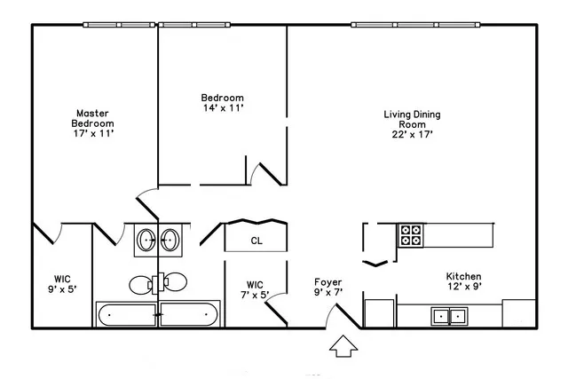 a picture of a floor plan