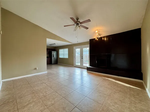 a view of a livingroom with a flat screen tv