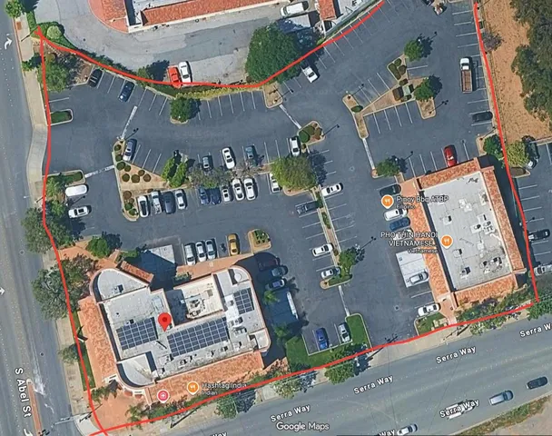 a view of a building with street